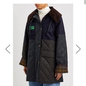 Barbour x Ganni Burghley Quilted Jacket, Navy, UK 10/US 6
